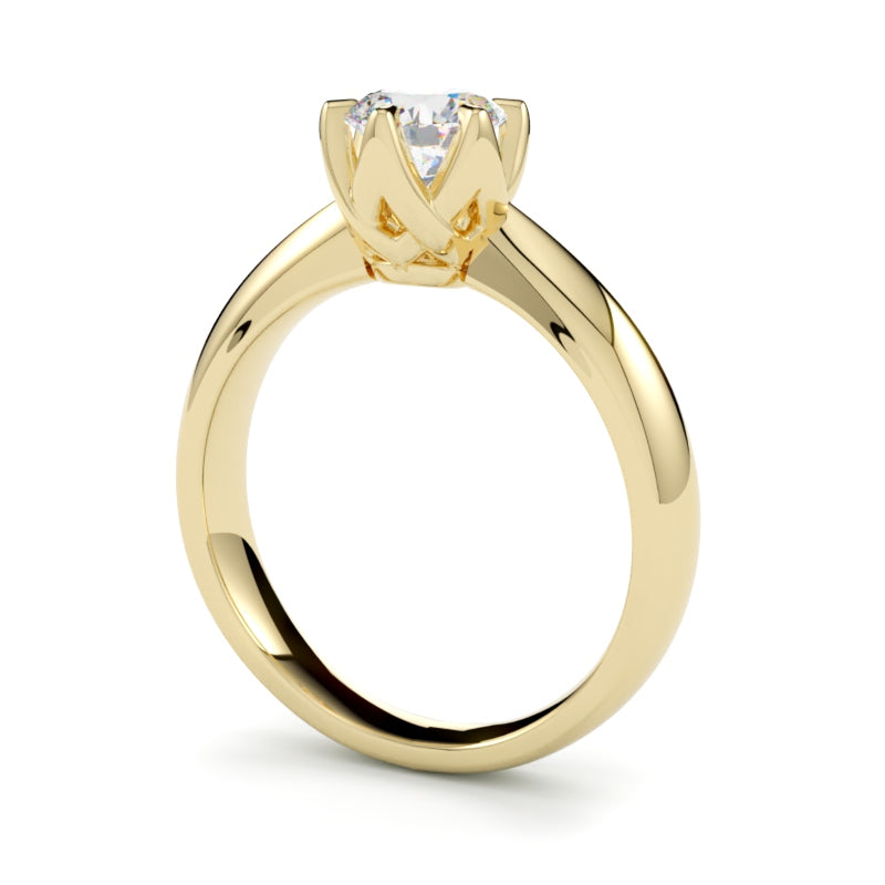 Pierścionek z diamentem Thea , diament w koronie, żółte złoto 750, GOLDPORT